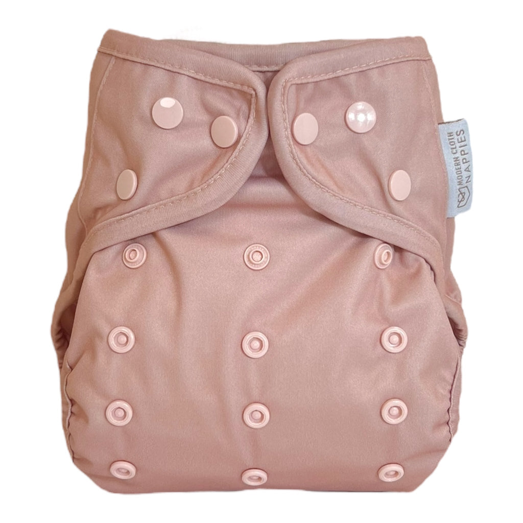 One Size Reusable Cloth Nappy Wrap - Dusty Rose - Baby&More