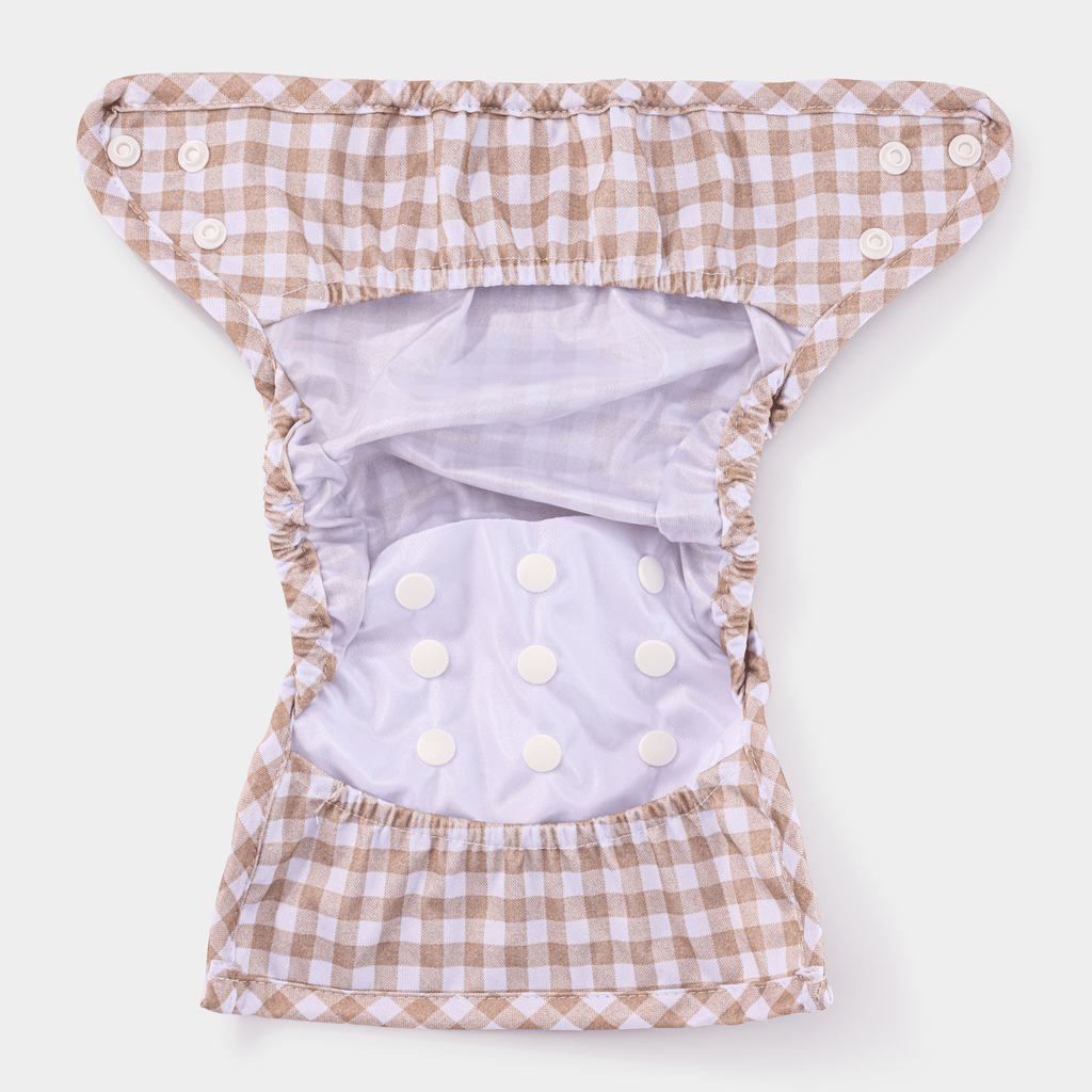 One Size Reusable Cloth Nappy Wrap - Rainbow Oatmeal - Baby&More