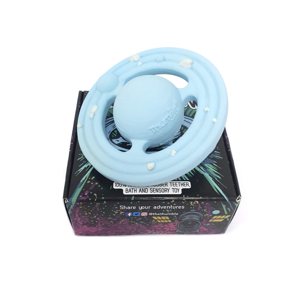 Natural Rubber Space Teether Baby Toy - Planet CH3W® Ringed Planet