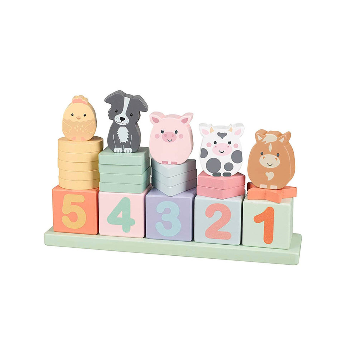Orange Tree Toys - Farmyard Wooden Animal Counting Game - Baby&More