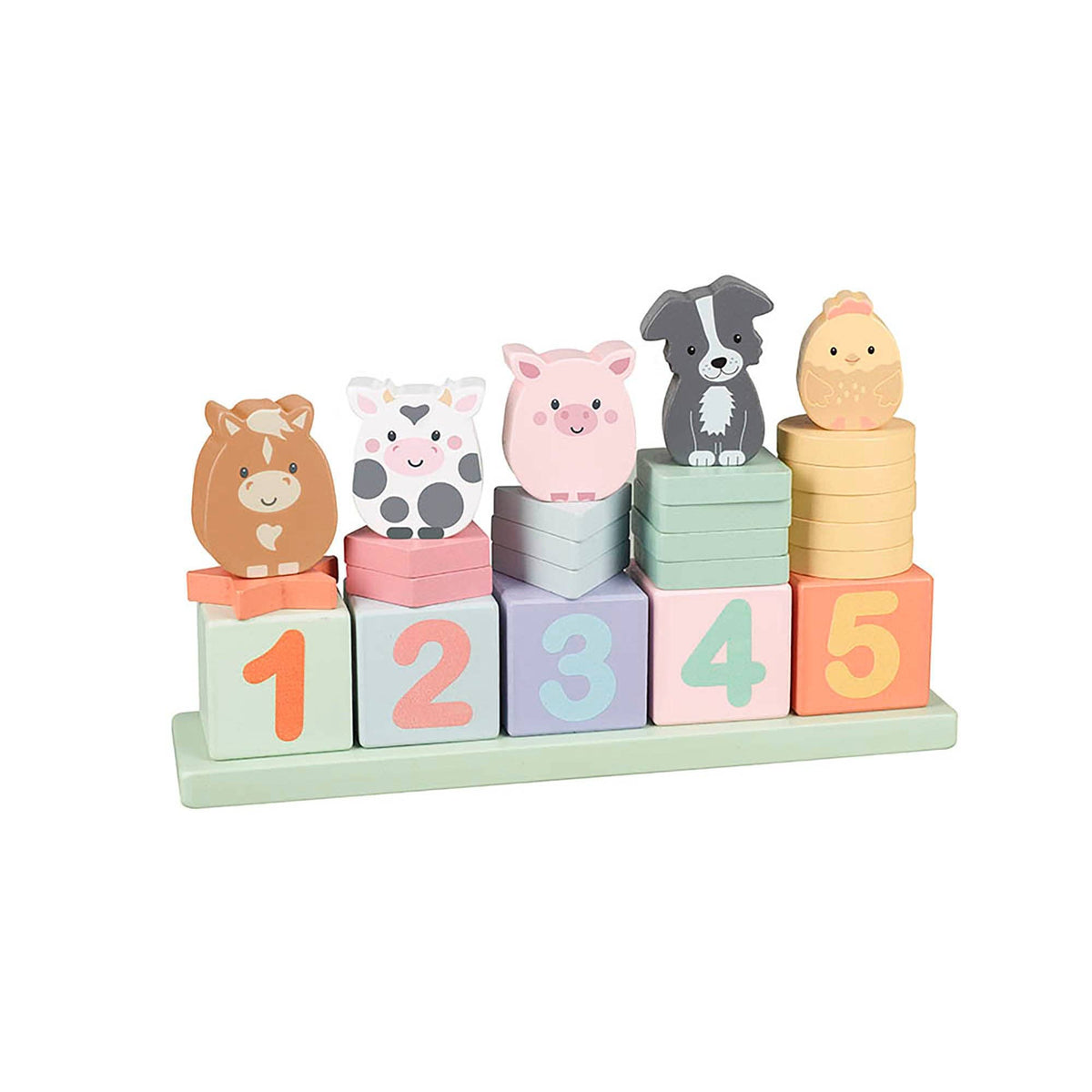Orange Tree Toys - Farmyard Wooden Animal Counting Game - Baby&More