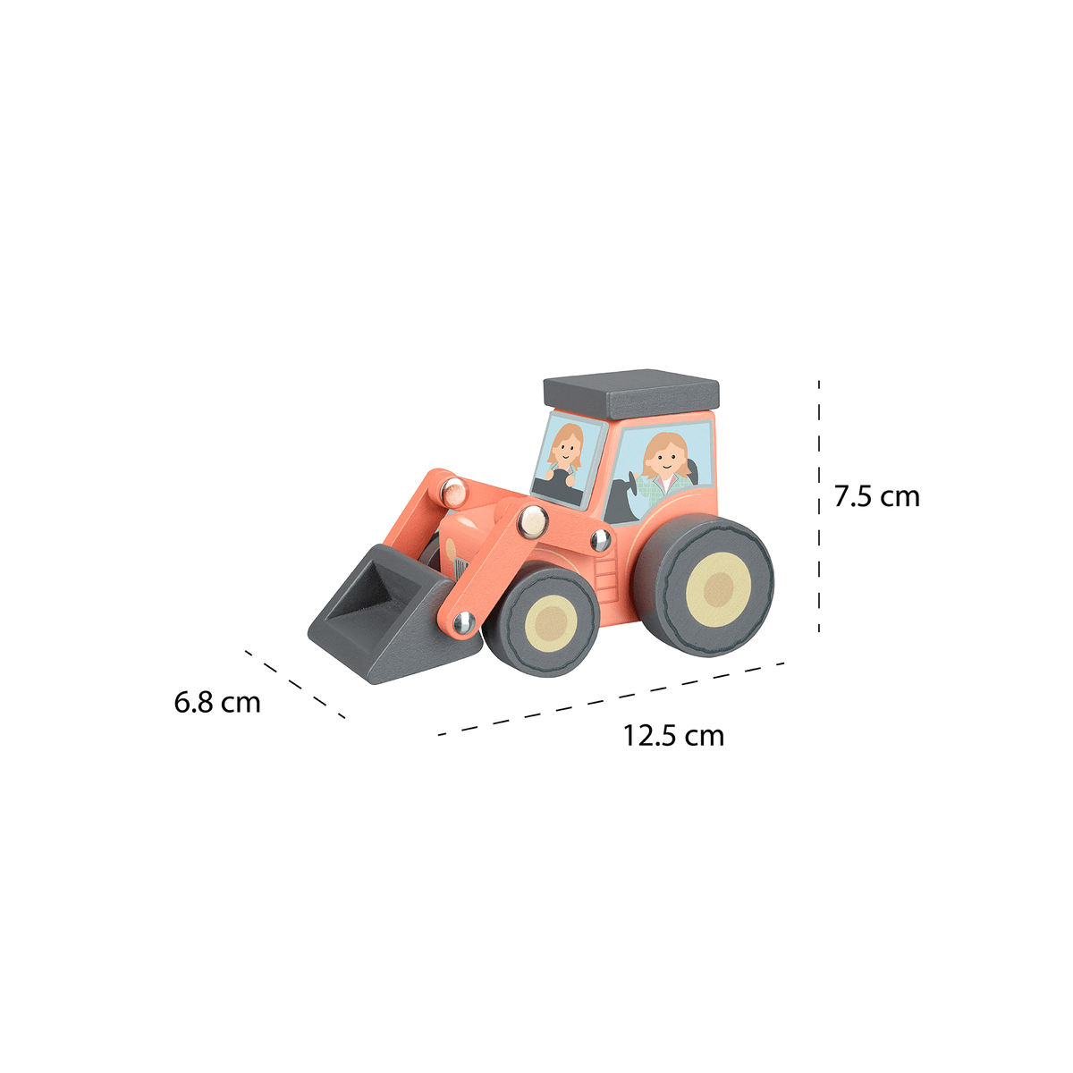 Orange Tree Toys - Farmyard Wooden Loader Tractor - Baby&More