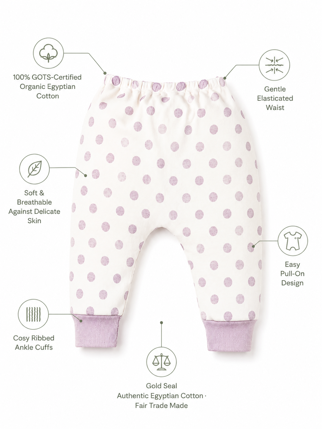 PrimaCotton Harem Baby Trousers