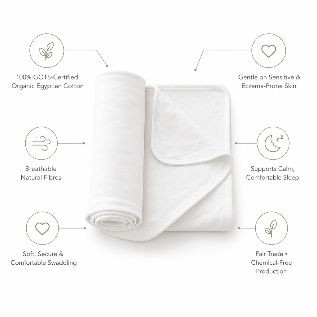 PrimaCotton - Organic Swaddle Baby Blanket