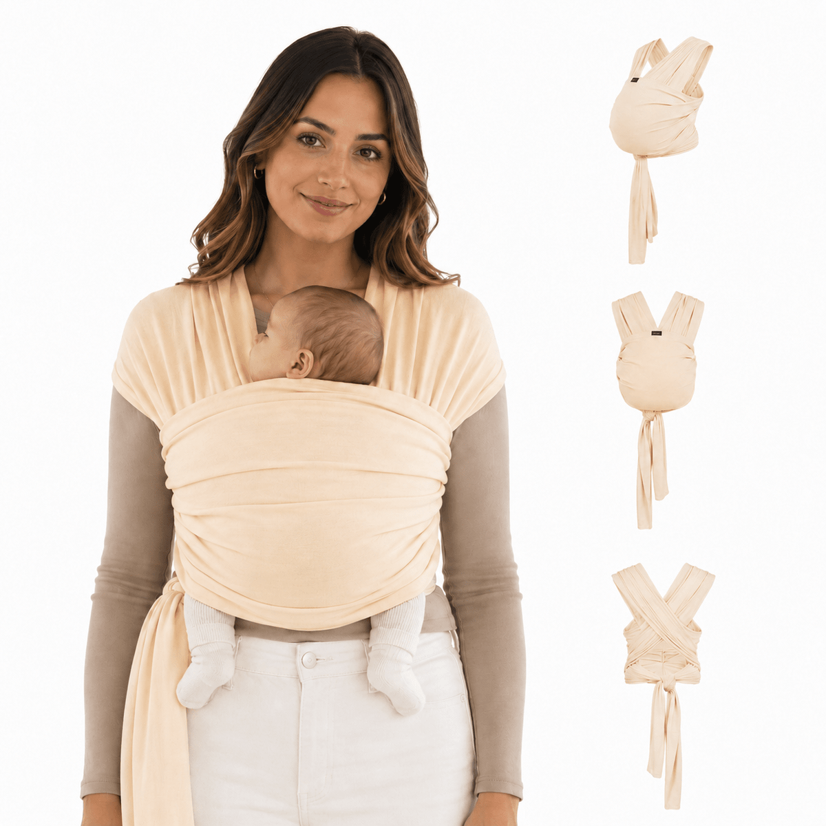 Organic Baby Wrap Carrier - Cream - Baby&More