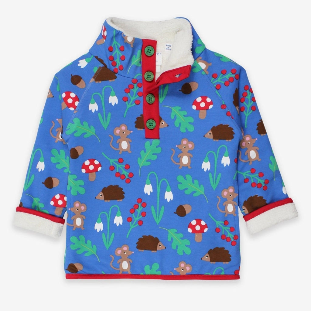 Organic Cosy Fleece Sweatshirt - Woodland Print - Baby&More