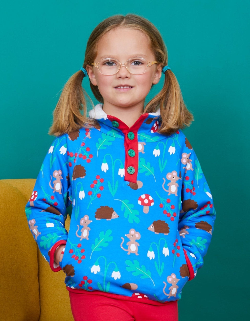 Organic Cosy Fleece Sweatshirt - Woodland Print - Baby&More