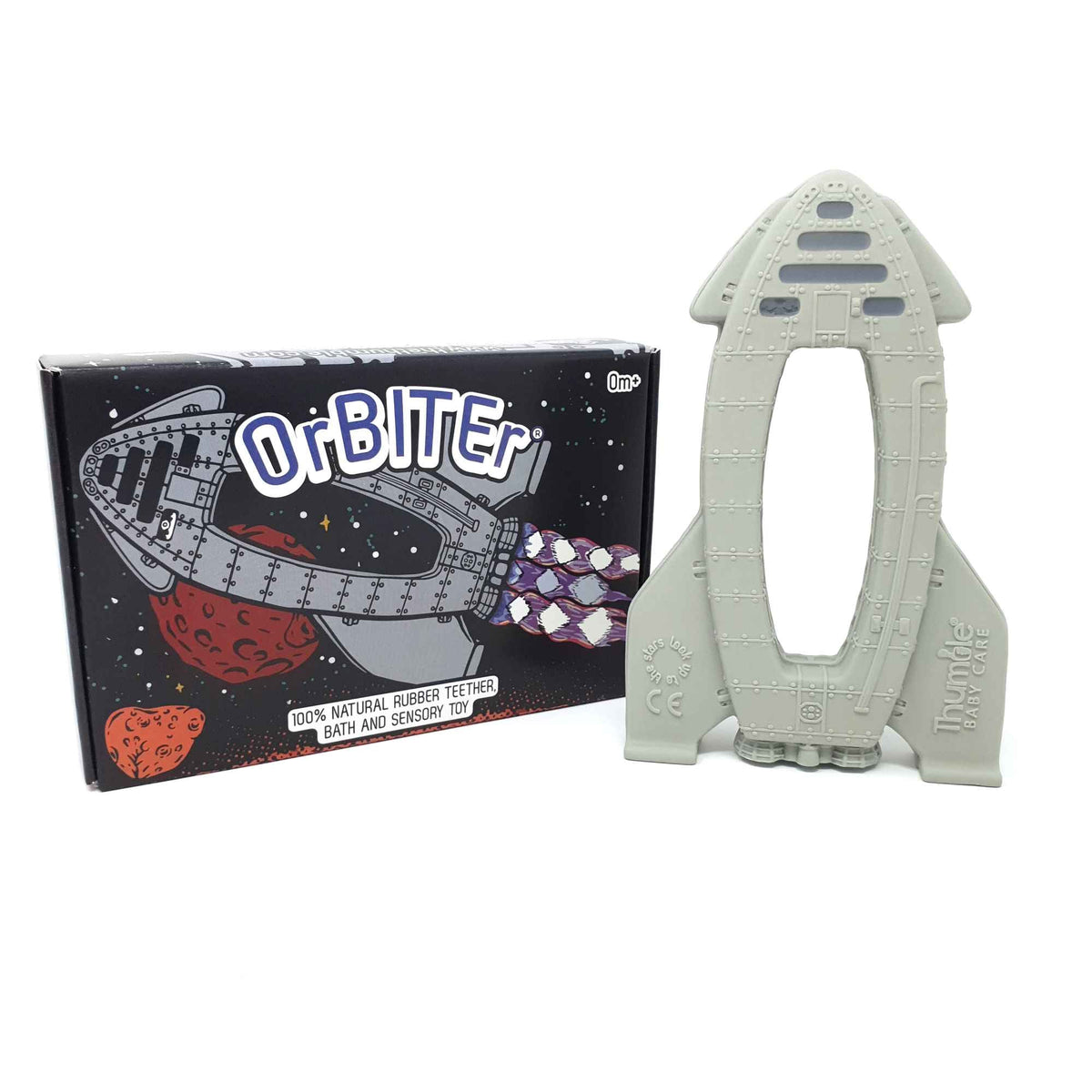 Natural Rubber Space Teether Baby Toy - OrBITEr® Rocket