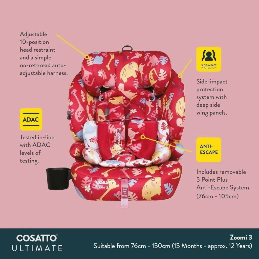 Cosatto Zoomi 3 i-Size Group 2/3 Car Seat - Bear Hug