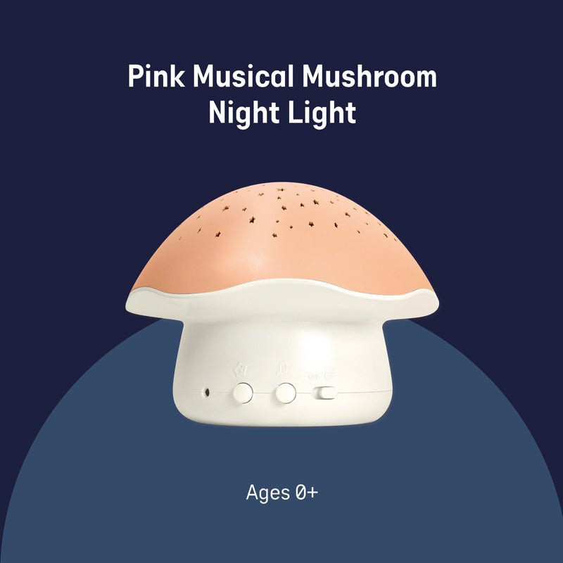 Pabobo by Angelcare Mushroom Musical Stars Projector - Pink - Baby&More