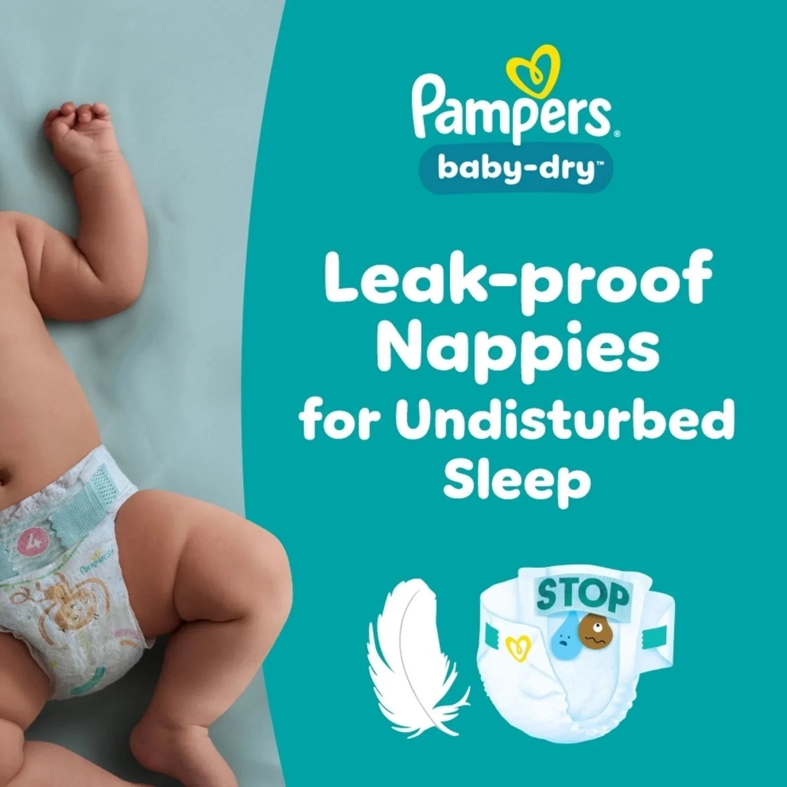 Pampers Baby Dry Size 3 Jumbo Pack - 98 nappies - Baby&More