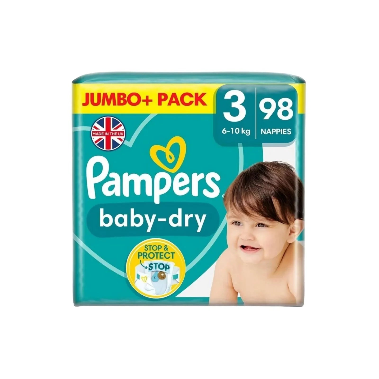 Pampers Baby Dry Size 3 Jumbo Pack - 98 nappies - Baby&More