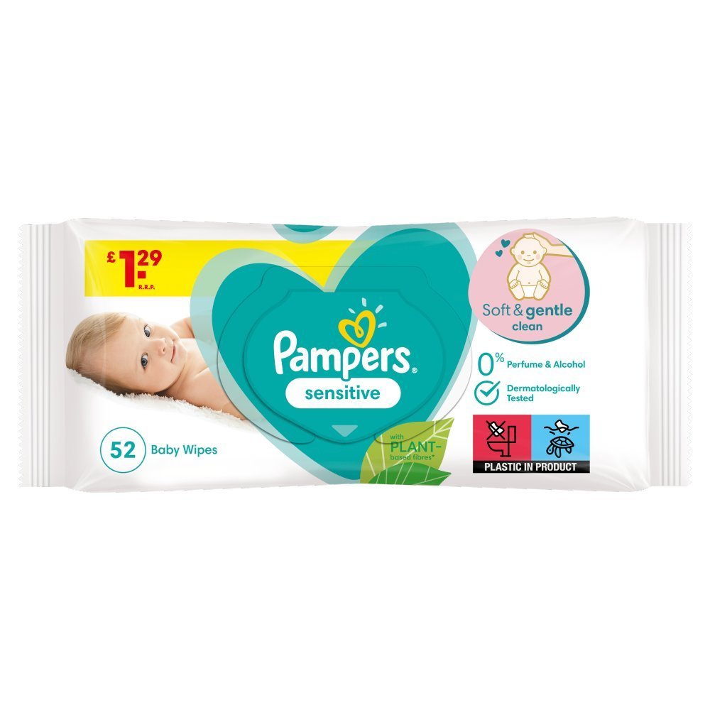 Pampers Sensitive Baby Wipes - 12 Packs - Baby&More