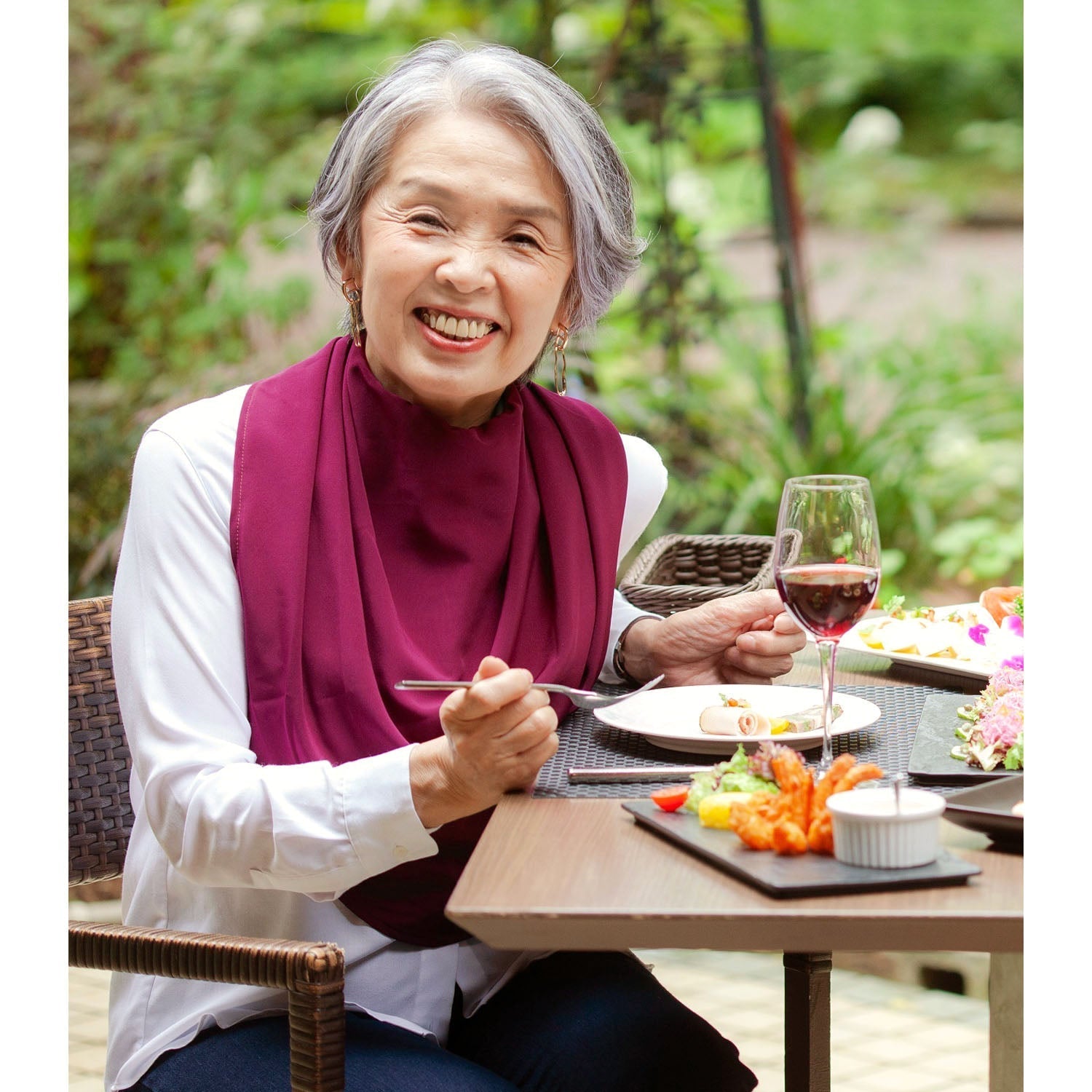 Pashmina Scarf Style Clothing Protector - Burgundy - Baby&More