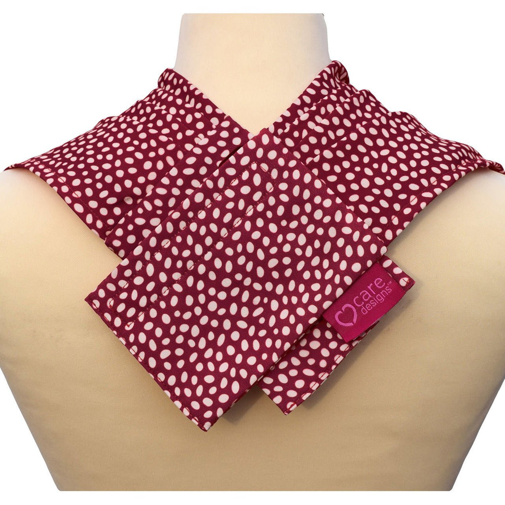 Pashmina Scarf Style Clothing Protector - Burgundy Dot - Baby&More