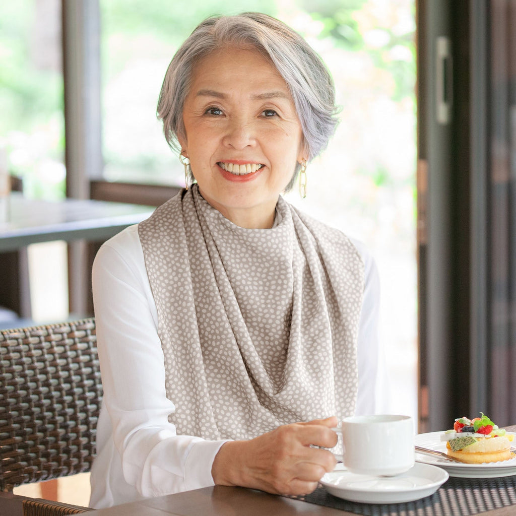 Pashmina Scarf Style Clothing Protector - Grey Dot - Baby&More