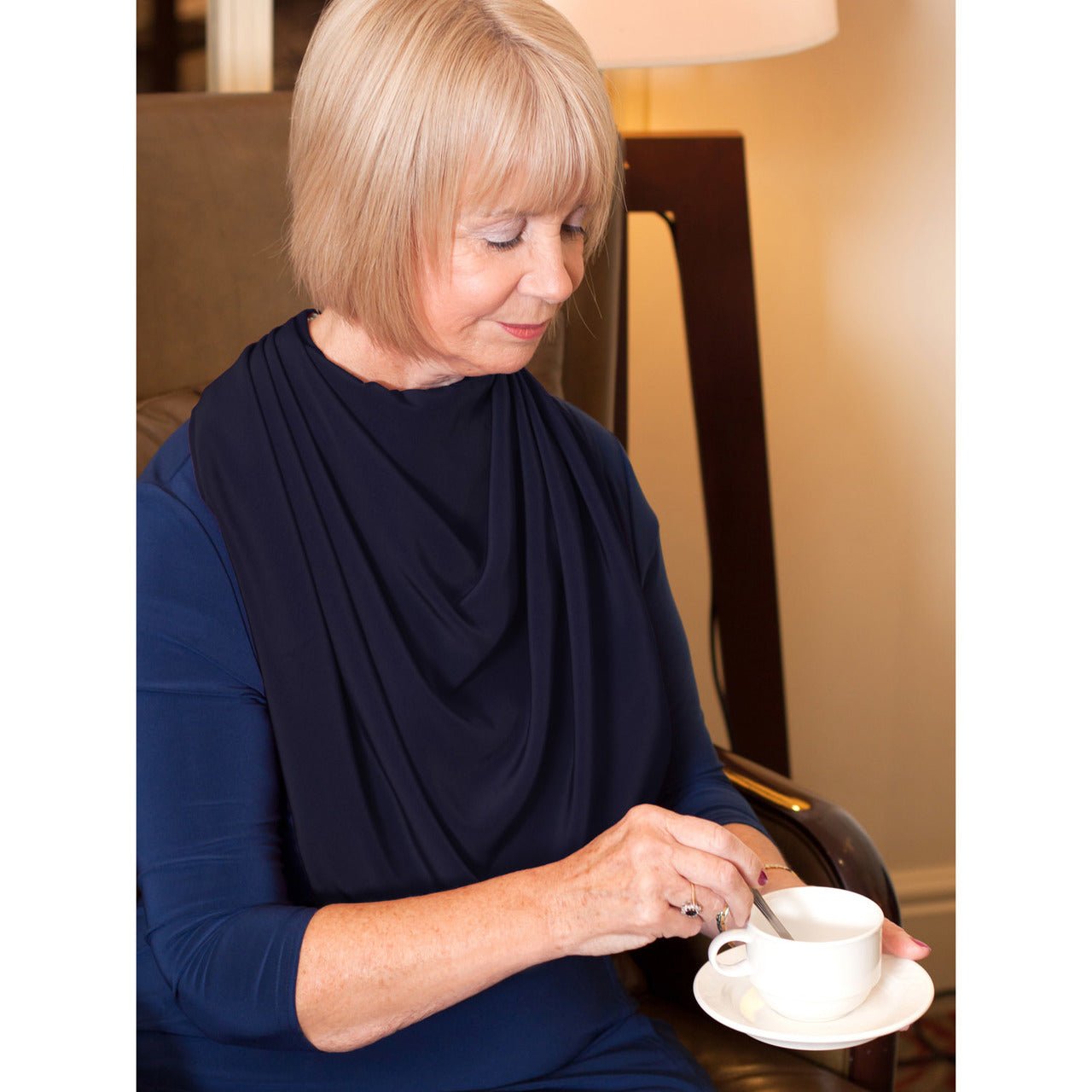 Pashmina Scarf Style Clothing Protector - Navy - Baby&More