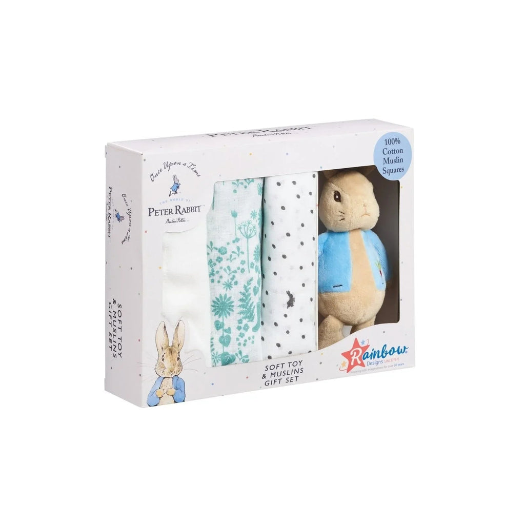Peter Rabbit Muslin & Soft Toy Baby Gift Set - Baby&More