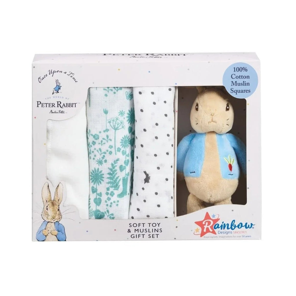 Peter Rabbit Muslin & Soft Toy Baby Gift Set - Baby&More