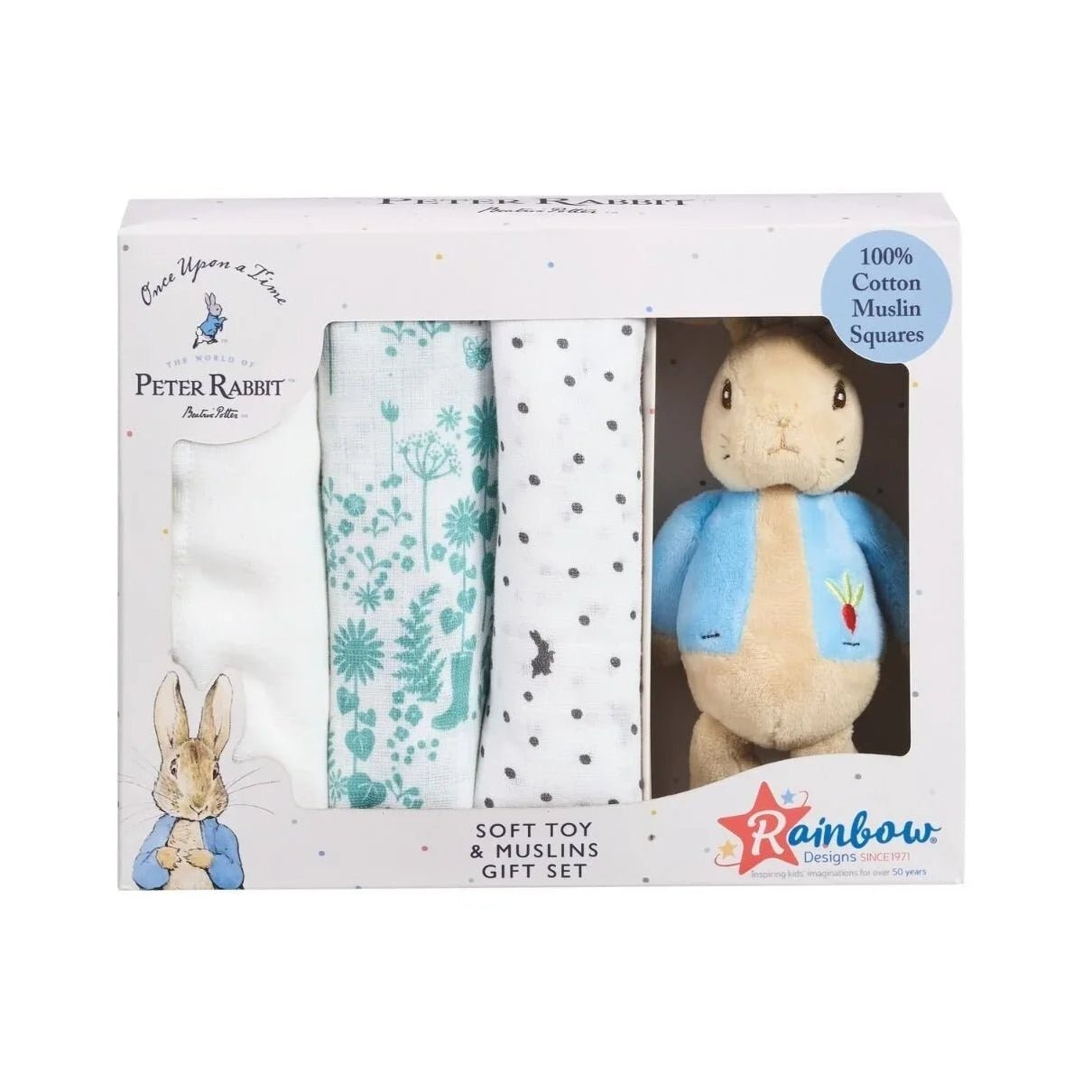 Peter Rabbit Muslin & Soft Toy Baby Gift Set - Baby&More