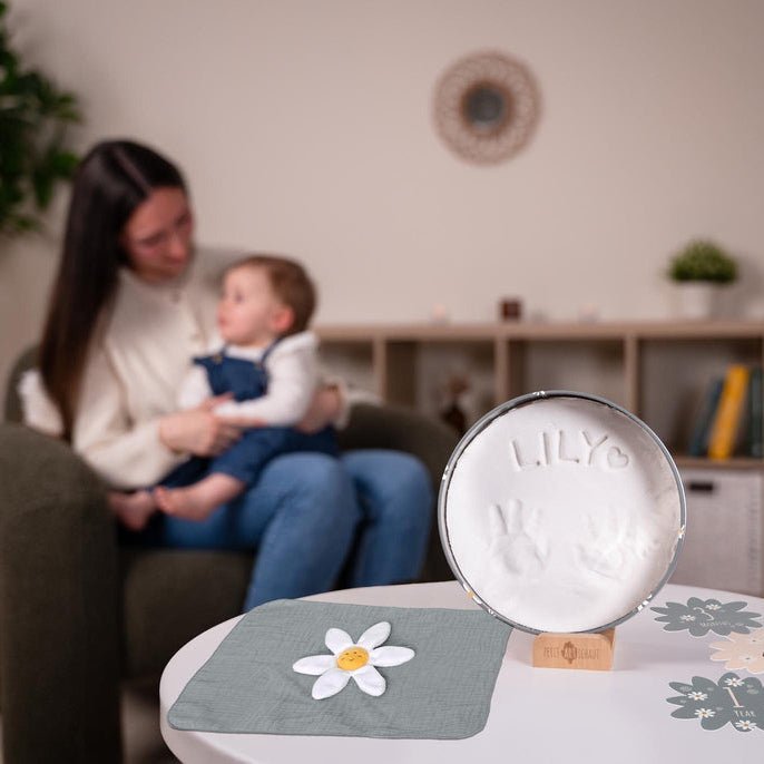 Petit Artichaut Baby Birth Keepsake Set - Daisy Blue - Baby&More