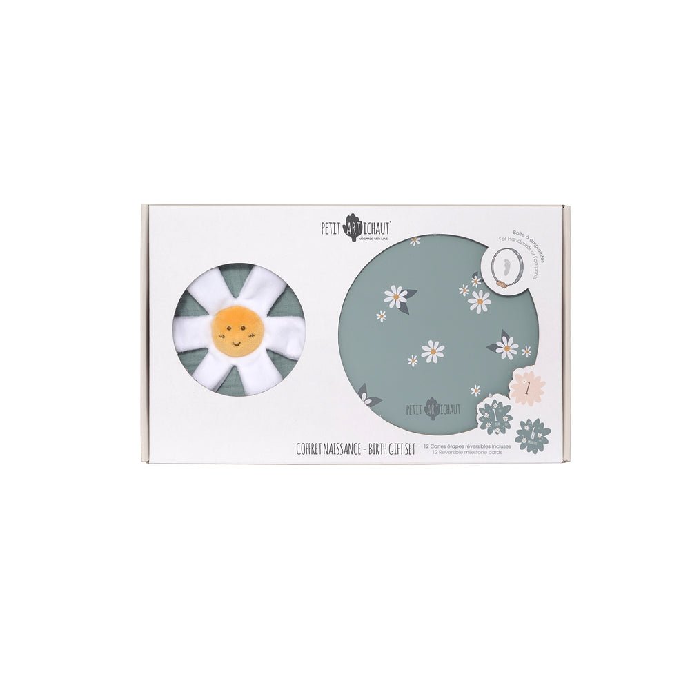 Petit Artichaut Baby Birth Keepsake Set - Daisy Blue - Baby&More