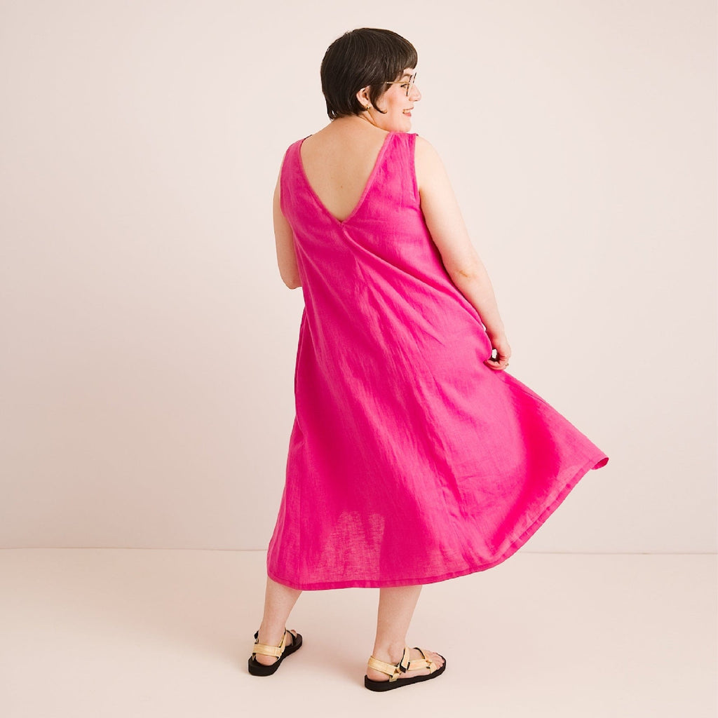 Journy Lucy Maternity / Breastfeeding Linen Dress - Pink