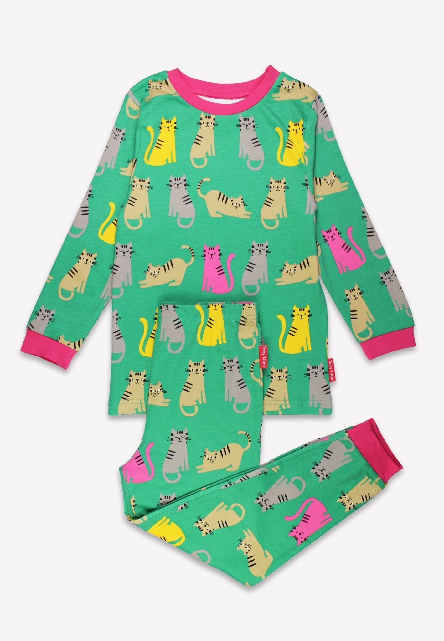 Organic Pyjamas - Kitten Print