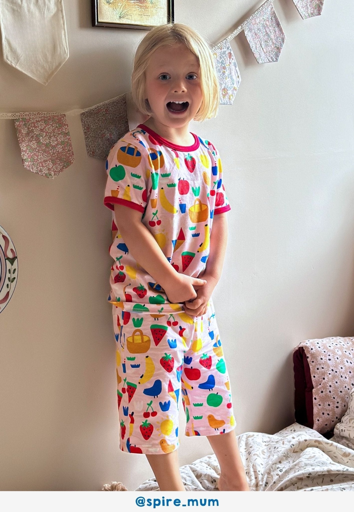 Organic Short Pyjamas - Picnic Print