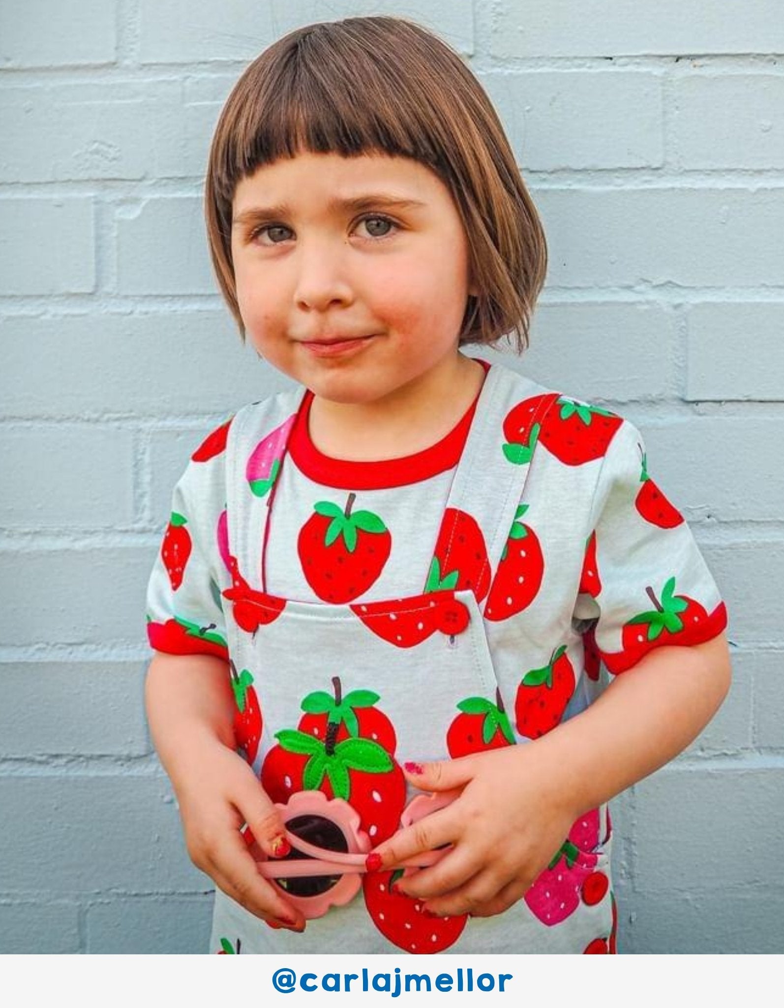Organic Short Pyjamas - Strawberry Print