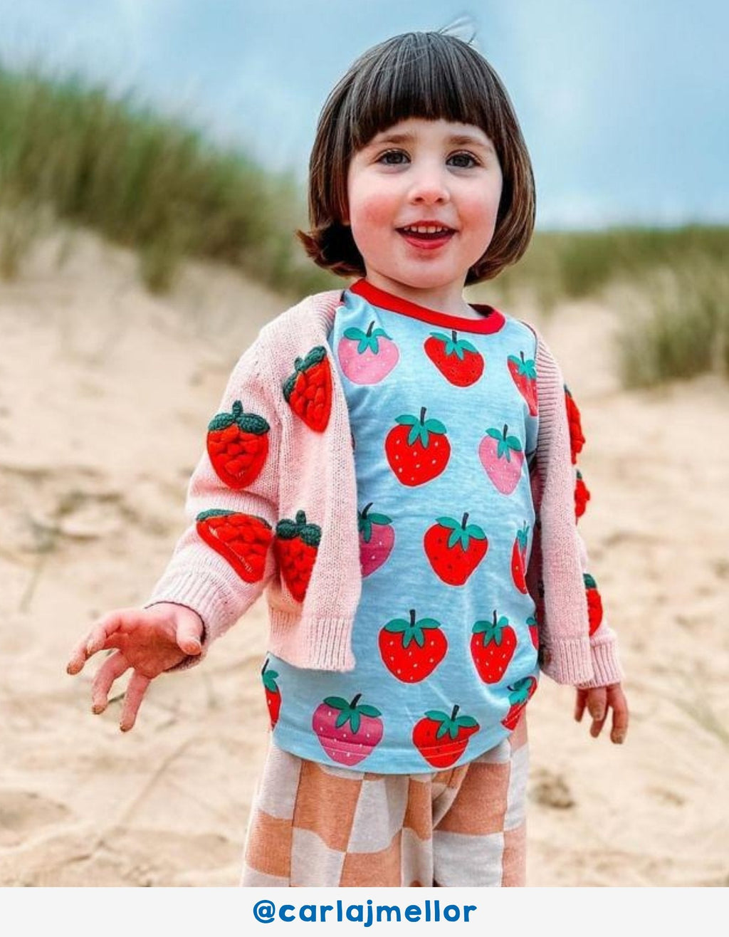 Organic Short Pyjamas - Strawberry Print