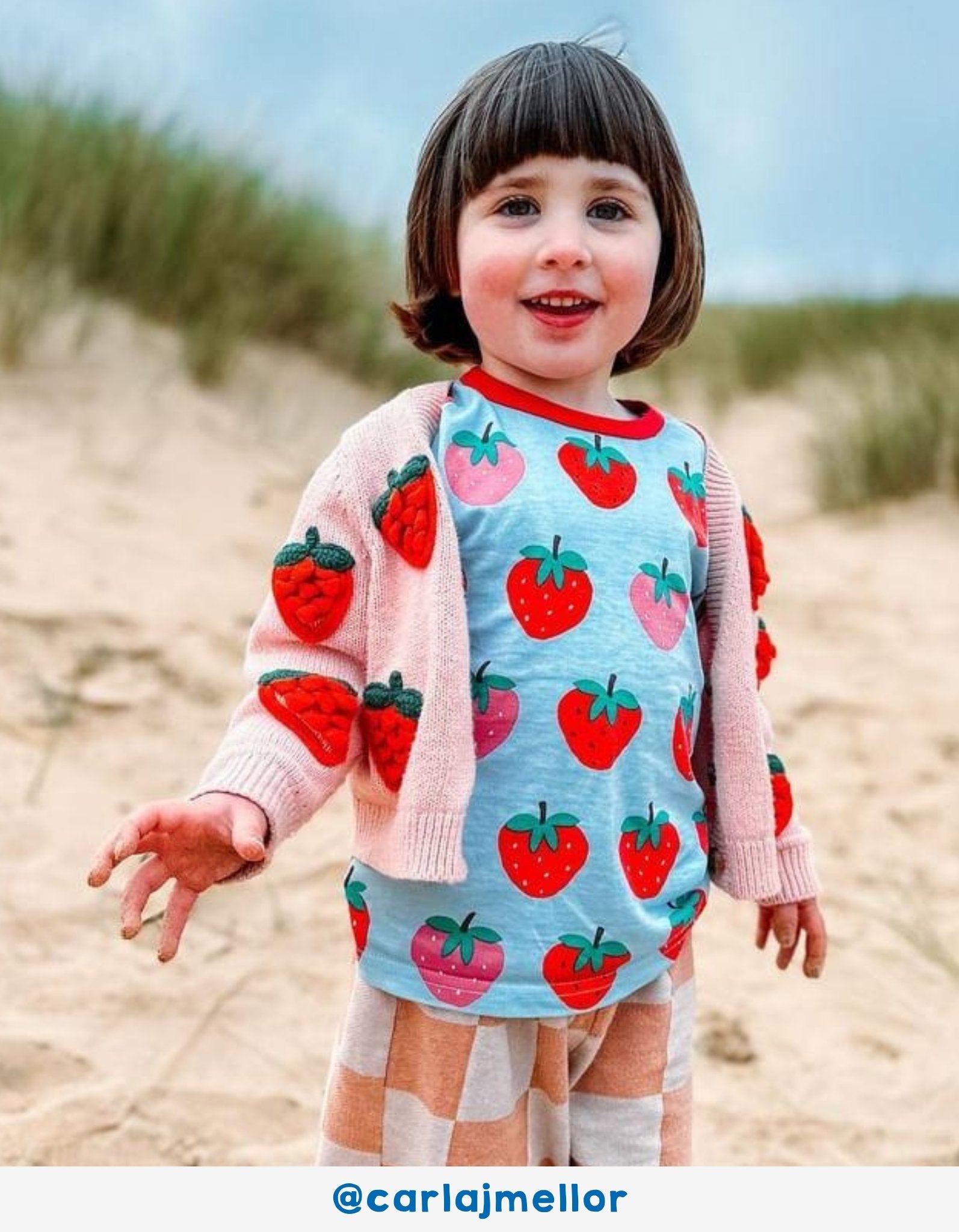 Organic Short Pyjamas - Strawberry Print