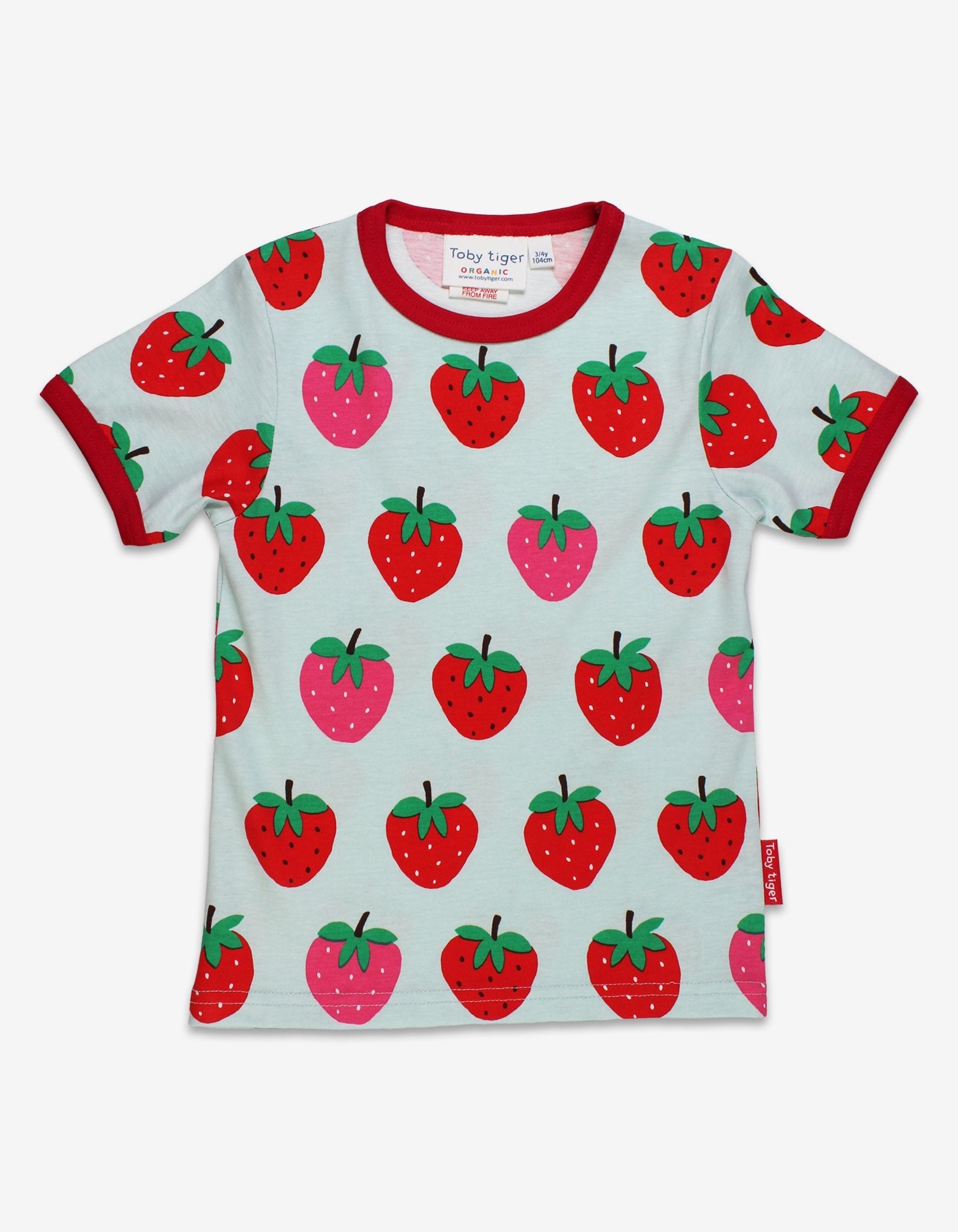 Organic Short Pyjamas - Strawberry Print