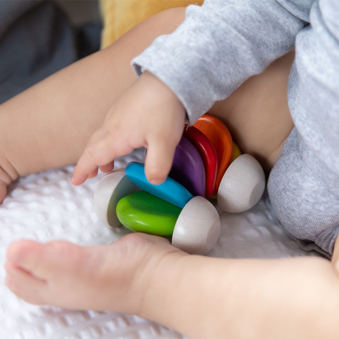 PlanToys Wooden Rainbow Car Toy - Baby&More