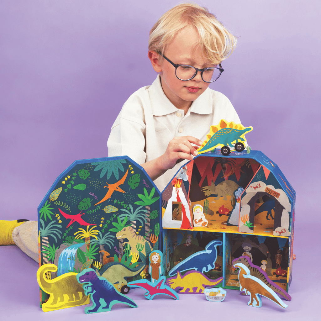 Playbox With Wooden Pieces - Dinosaur - Baby&More