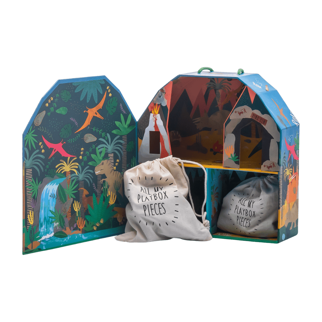 Playbox With Wooden Pieces - Dinosaur - Baby&More