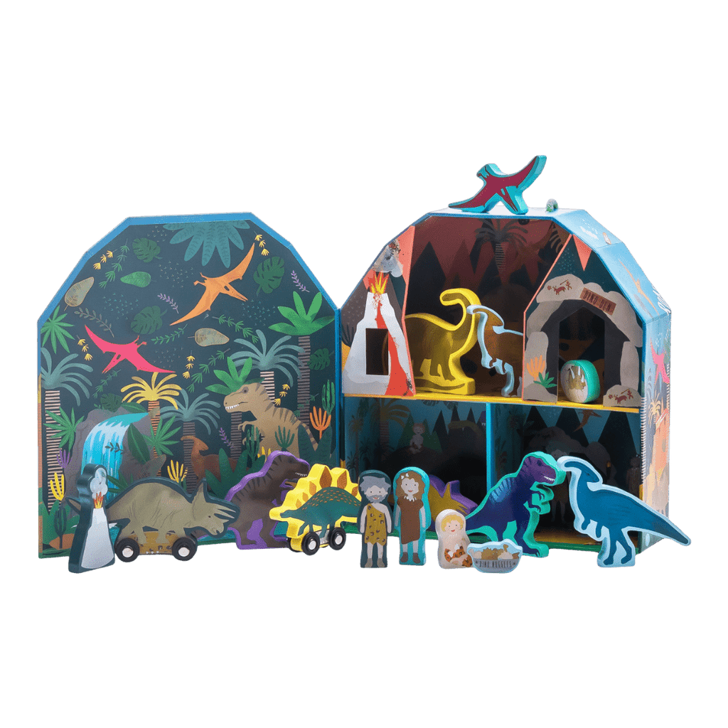 Playbox With Wooden Pieces - Dinosaur - Baby&More
