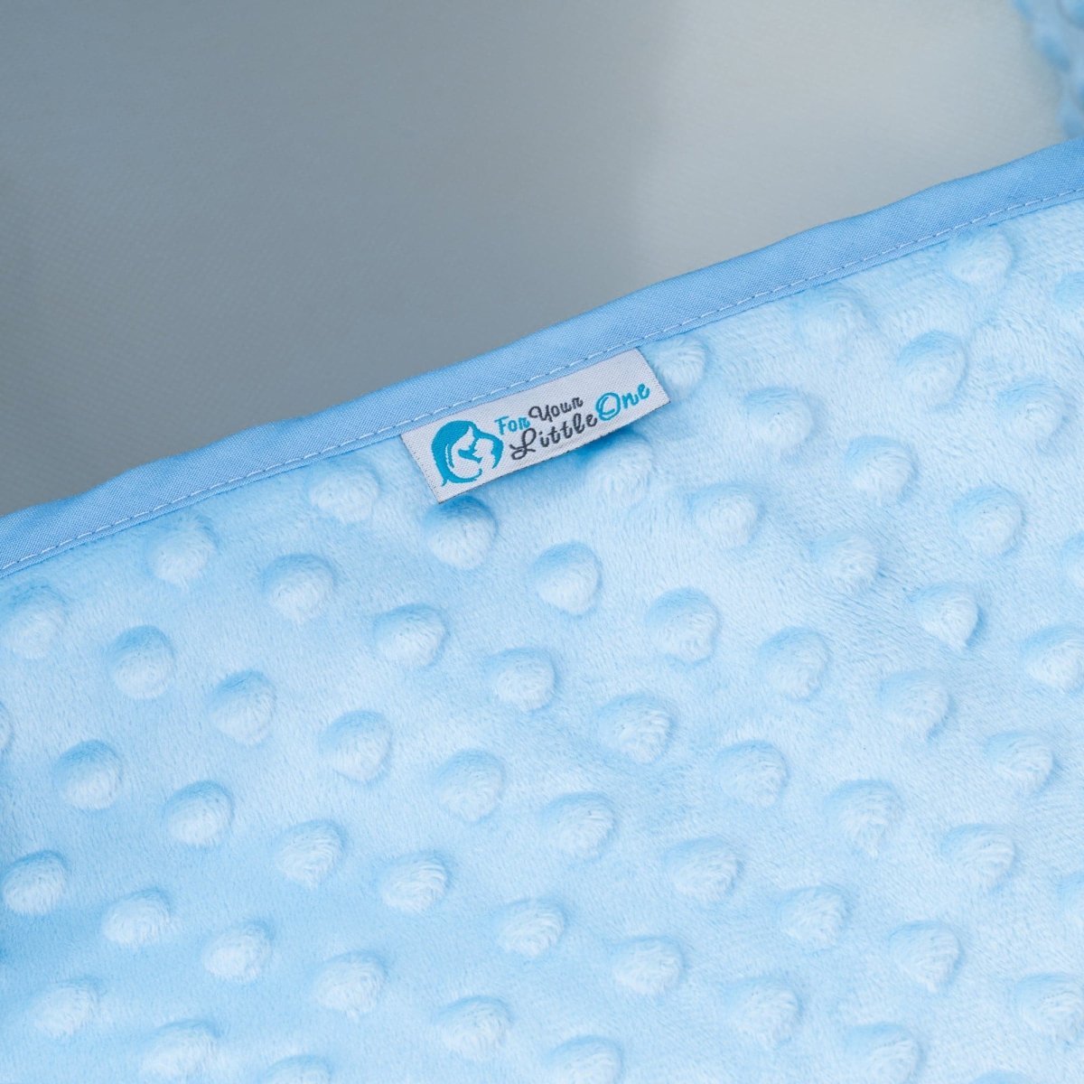 For Your Little One Pod Moses Basket Bedding Set - Blue Dimple (Basket Not Included!)