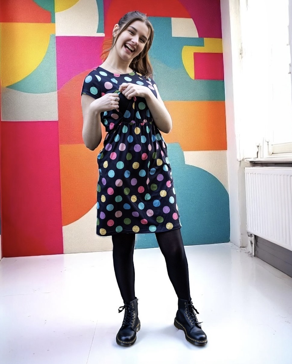 The Knee Length Breastfeeding Dress - Spot