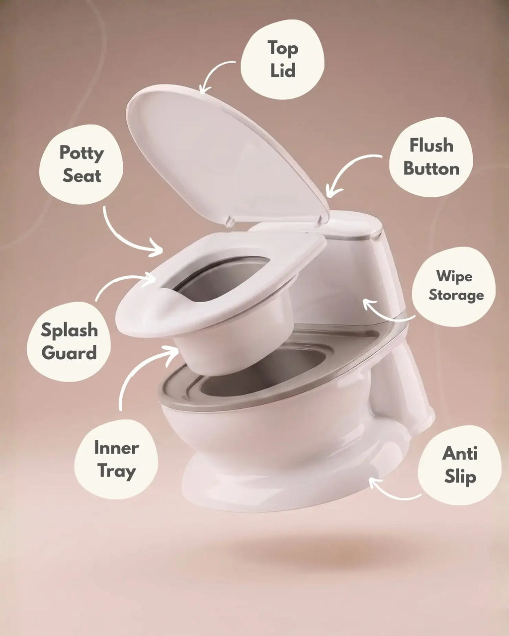 Pote Pals My First WC Potty - Grey - Baby&More