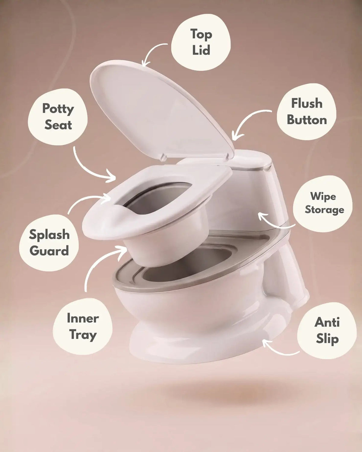 Pote Pals My First WC Potty - Grey - Baby&More