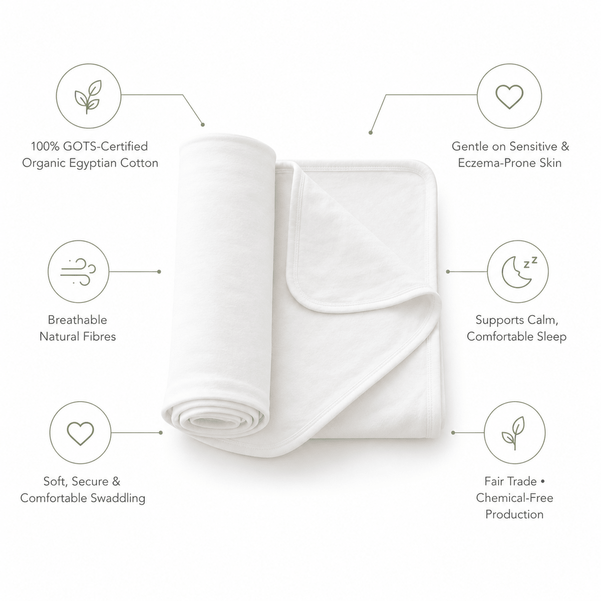 PrimaCotton - Organic Swaddle Baby Blanket - Baby&More