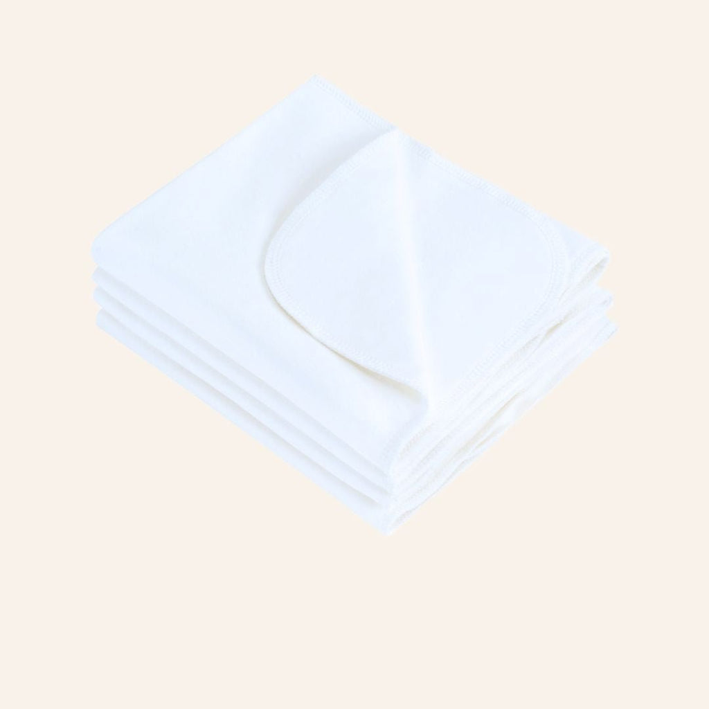 PrimaCotton - White Organic Burp Cloths - Pack of 4 - Baby&More