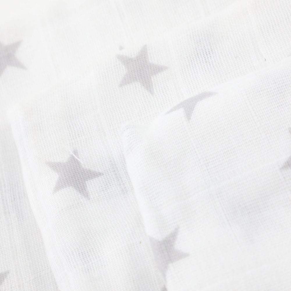 Printed Muslin Squares - Unicorn, Grey Star Patterns