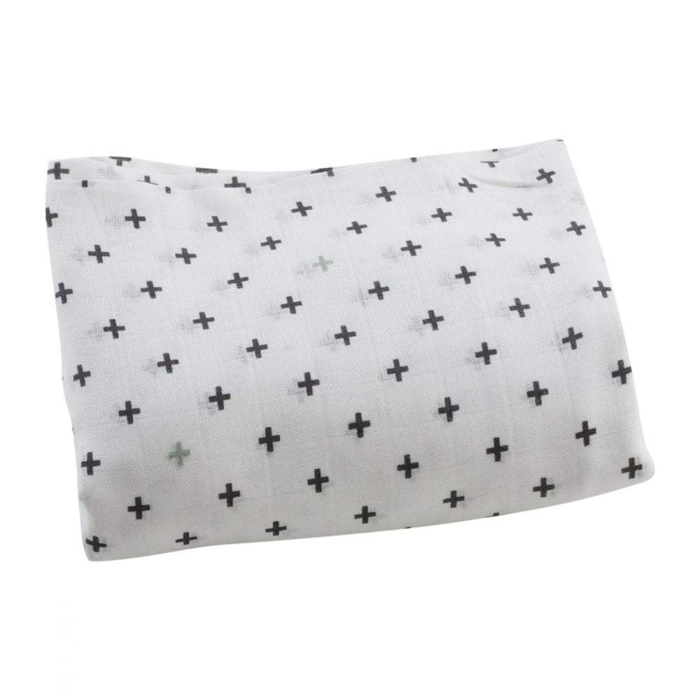 Printed Muslin Squares - Unicorn, Grey Star Patterns