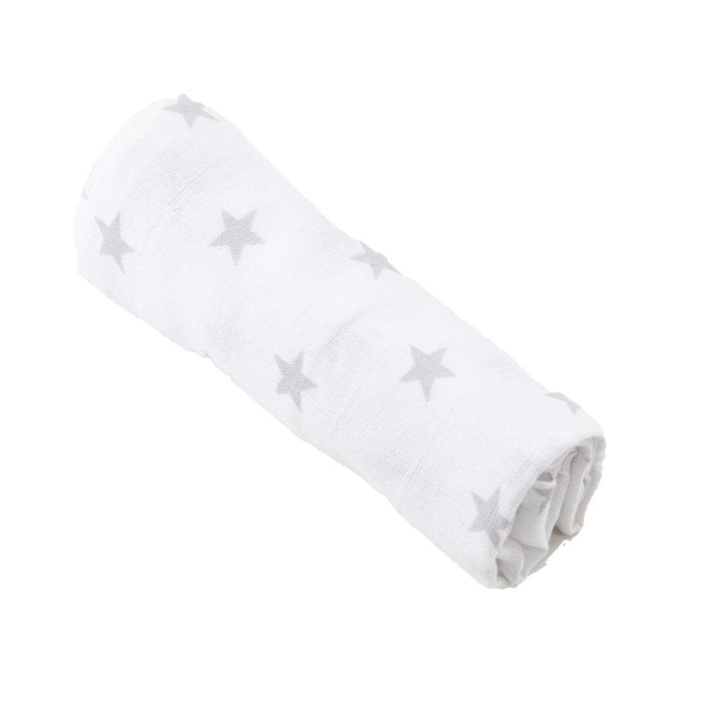 Printed Muslin Squares - Unicorn, Grey Star Patterns - Baby&More