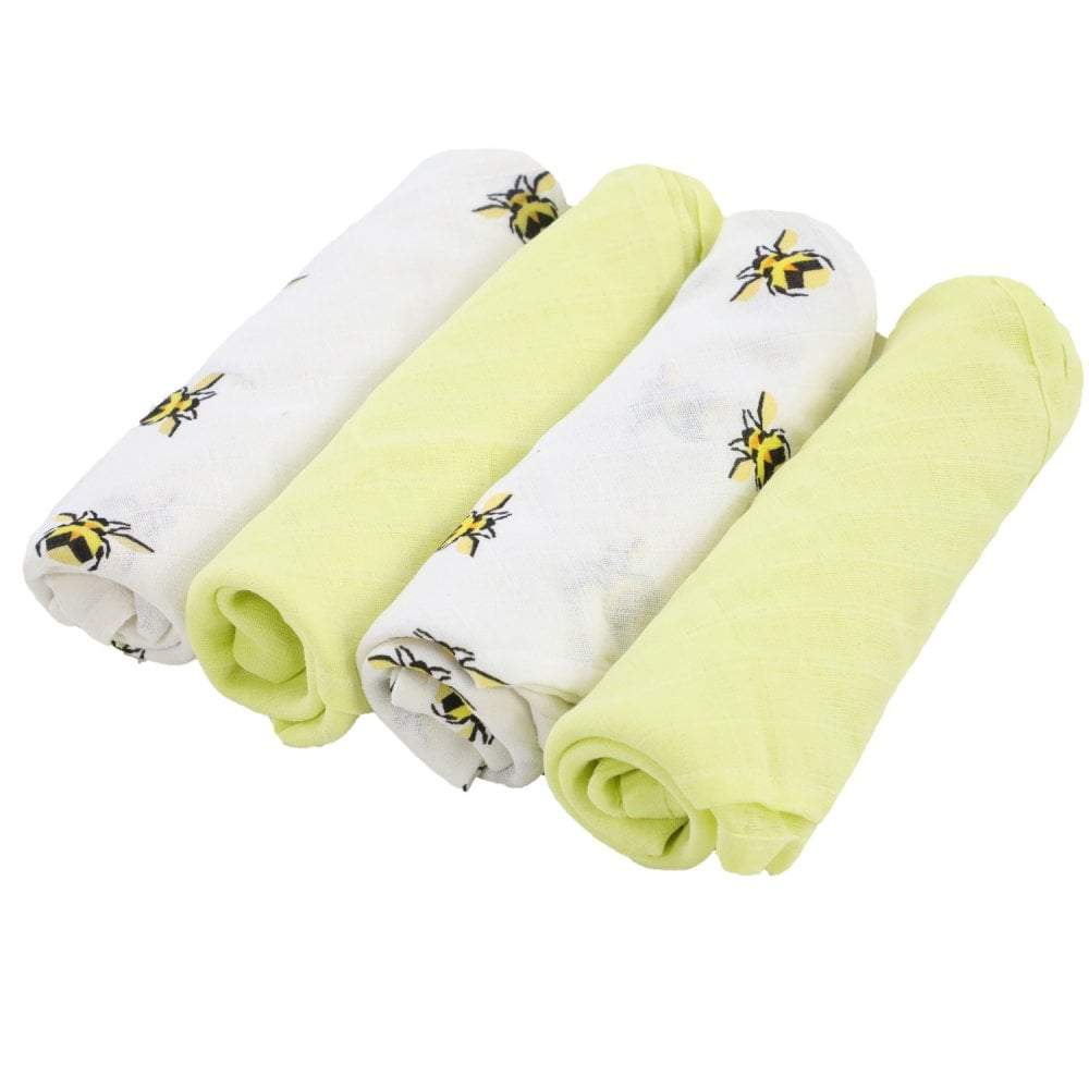 Printed Muslin Squares - Unicorn, Grey Star Patterns - Baby&More