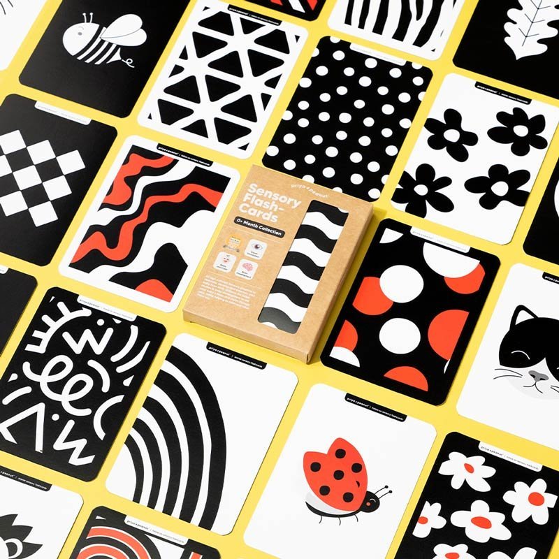 Priya & Peanut 0+ Month Newborn Sensory Cards - Baby&More
