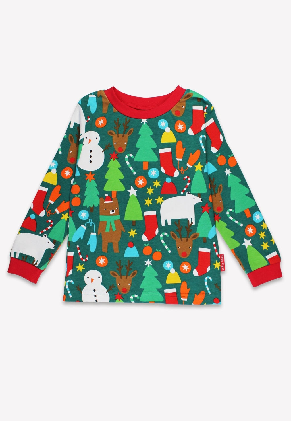 Organic Pyjamas - Christmas Bear Print