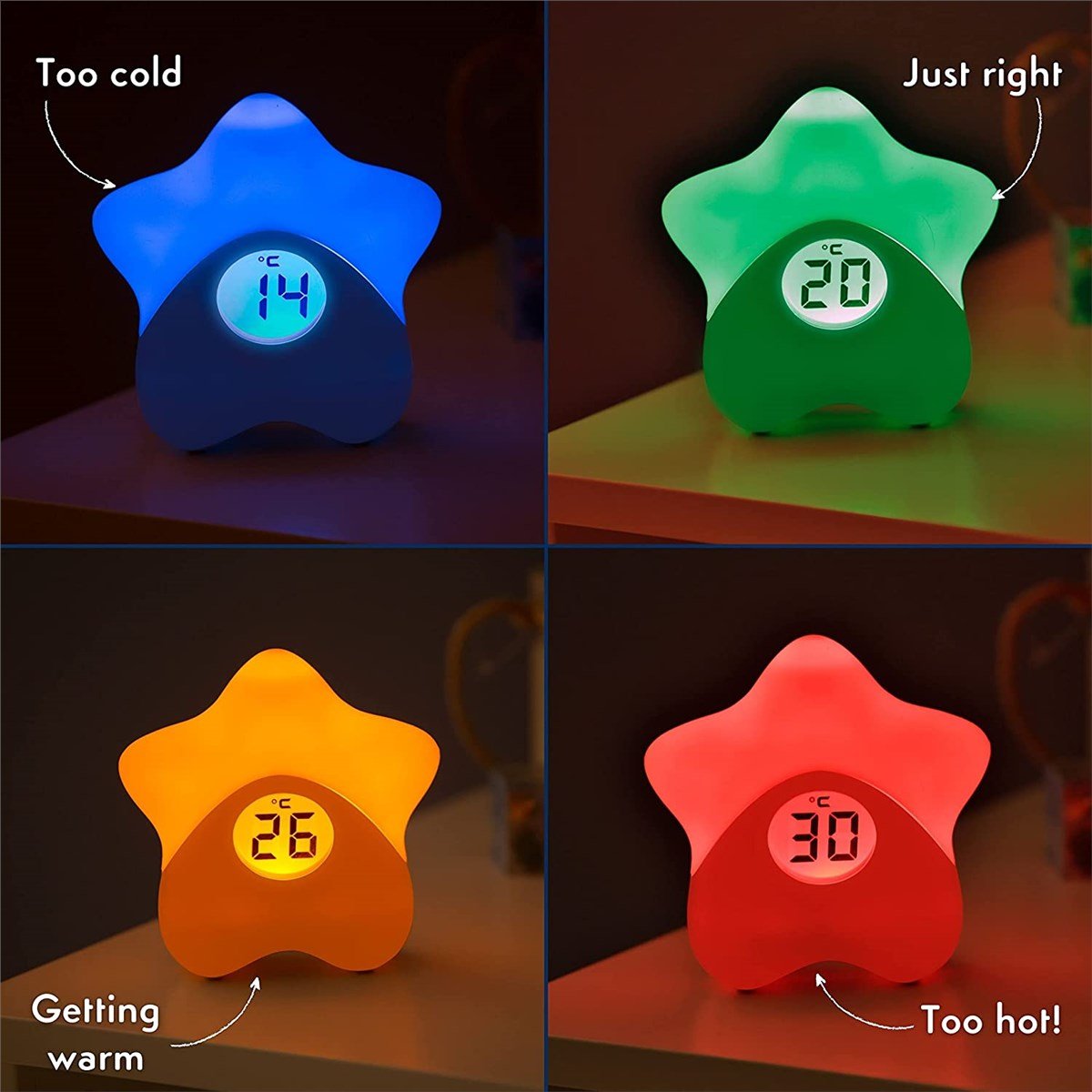 PurFlo Starlight Colour Changing Room Thermometer - Baby&More